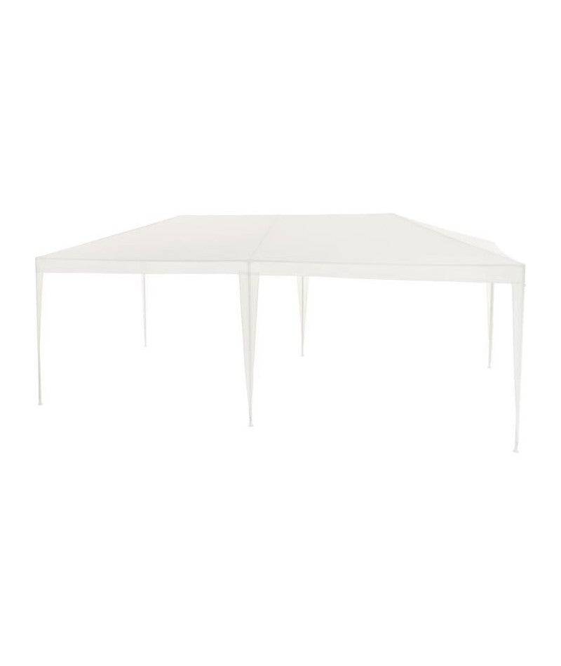 Tonnelle de jardin - 3x6 m - Acier et 140 g polyester - Couleur blanc ...