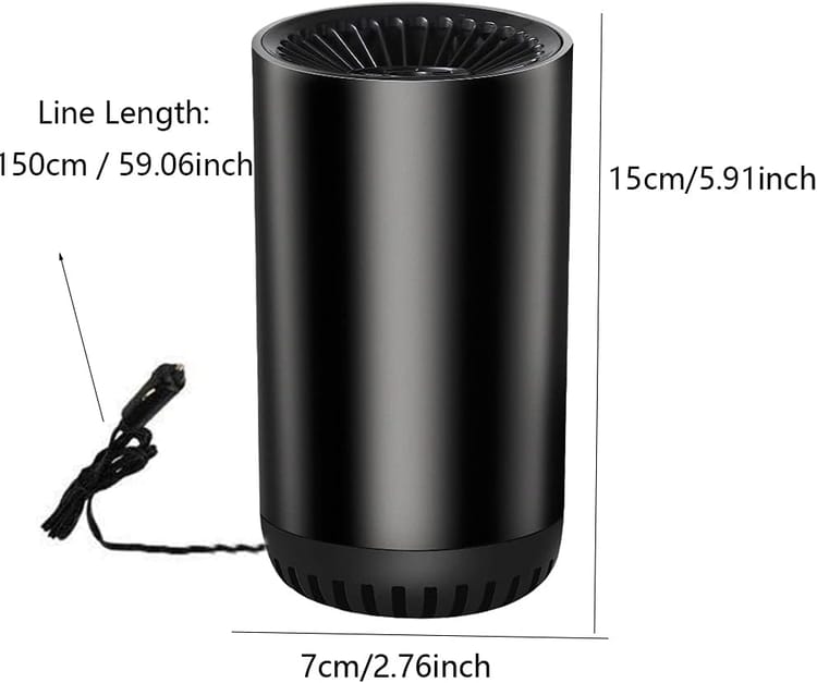 Ogrzewacz samochodowy z odmrażaczem - przenośny odmrażacz szyby przedniej - z termostatem - 12 V 150 W - 3