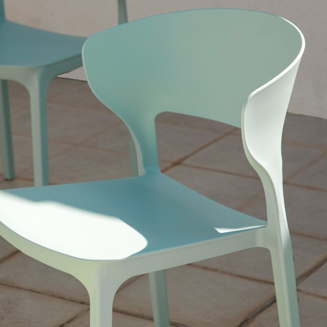Sedia impilabile in polipropilene menta Serin - 6