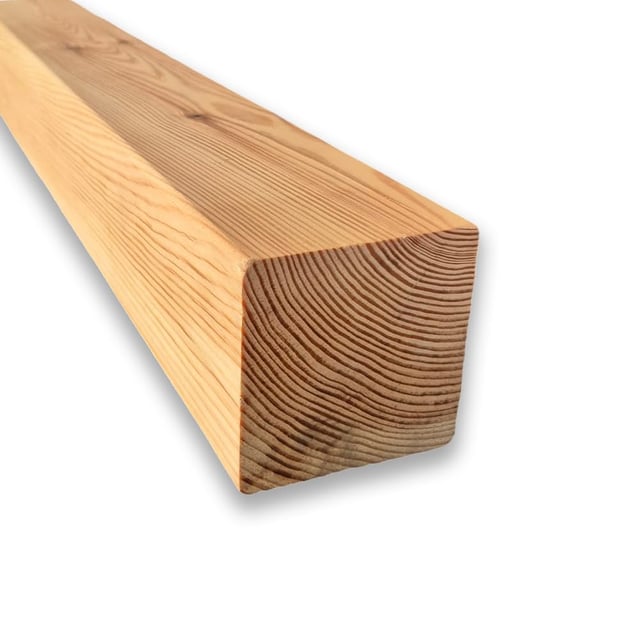 Trave in Legno Massiccio di Pino Nordico da 9x9 cm, Lunghezza 3 m, Naturale