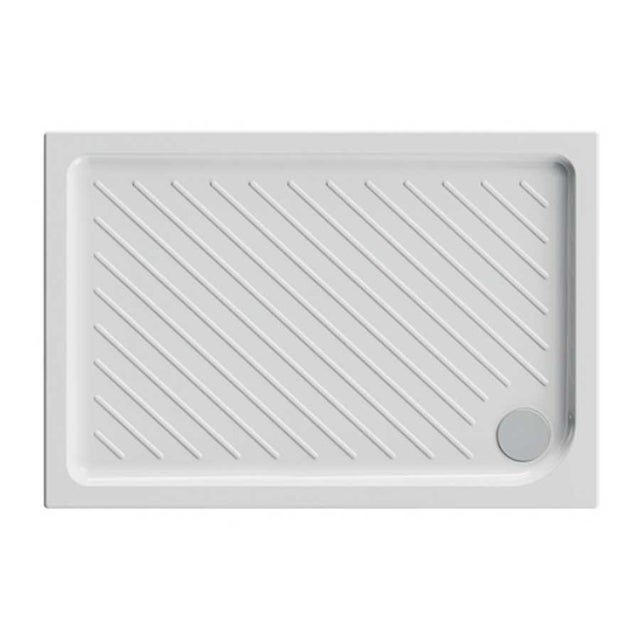 Plato de ducha rectangular de cerÃ¡mica SoloDue cm 170x80 AlgodÃ³n blanco
