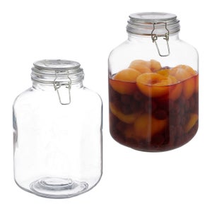 Barattolo XXL In Vetro Da 4250 Ml, Con Coperchio Bianco Ed Etichetta Per Scrivere : Amazon.it: Casa E Cucina
