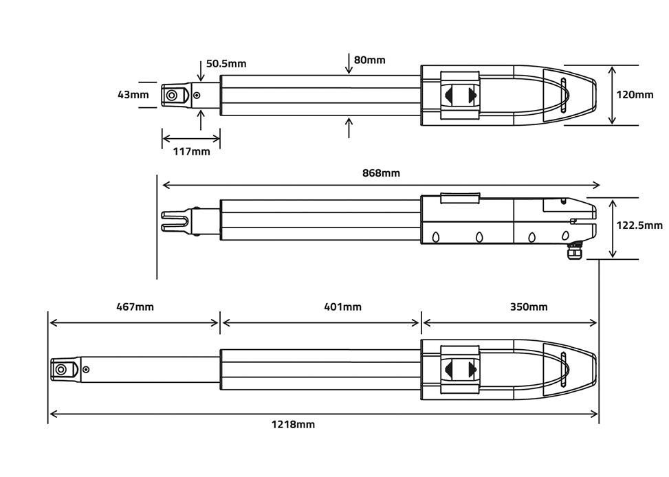 Confezione cancello elettrico a battente SUNNY 300B140 + TANKER B700 - 3