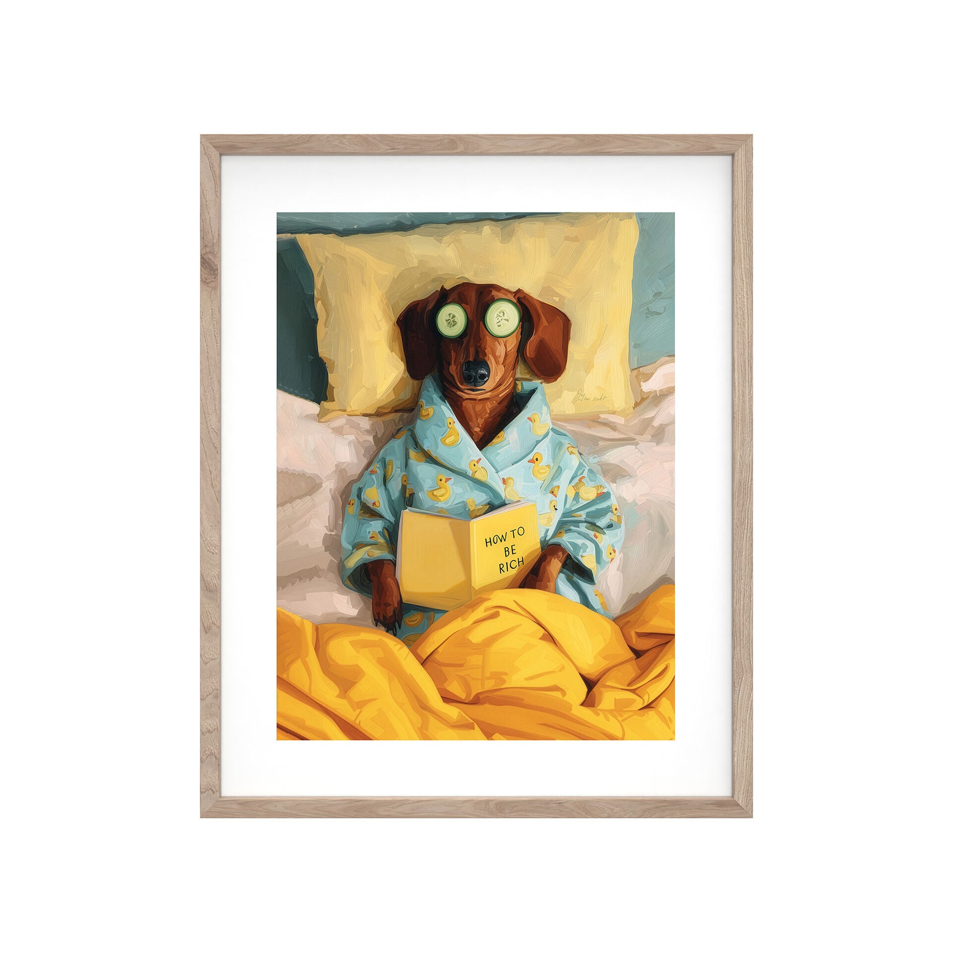 STYLER Poster înrămat Câine relaxat 40 x 50 cm, decor modern de perete pentru living, dormitor și birou pentru casă