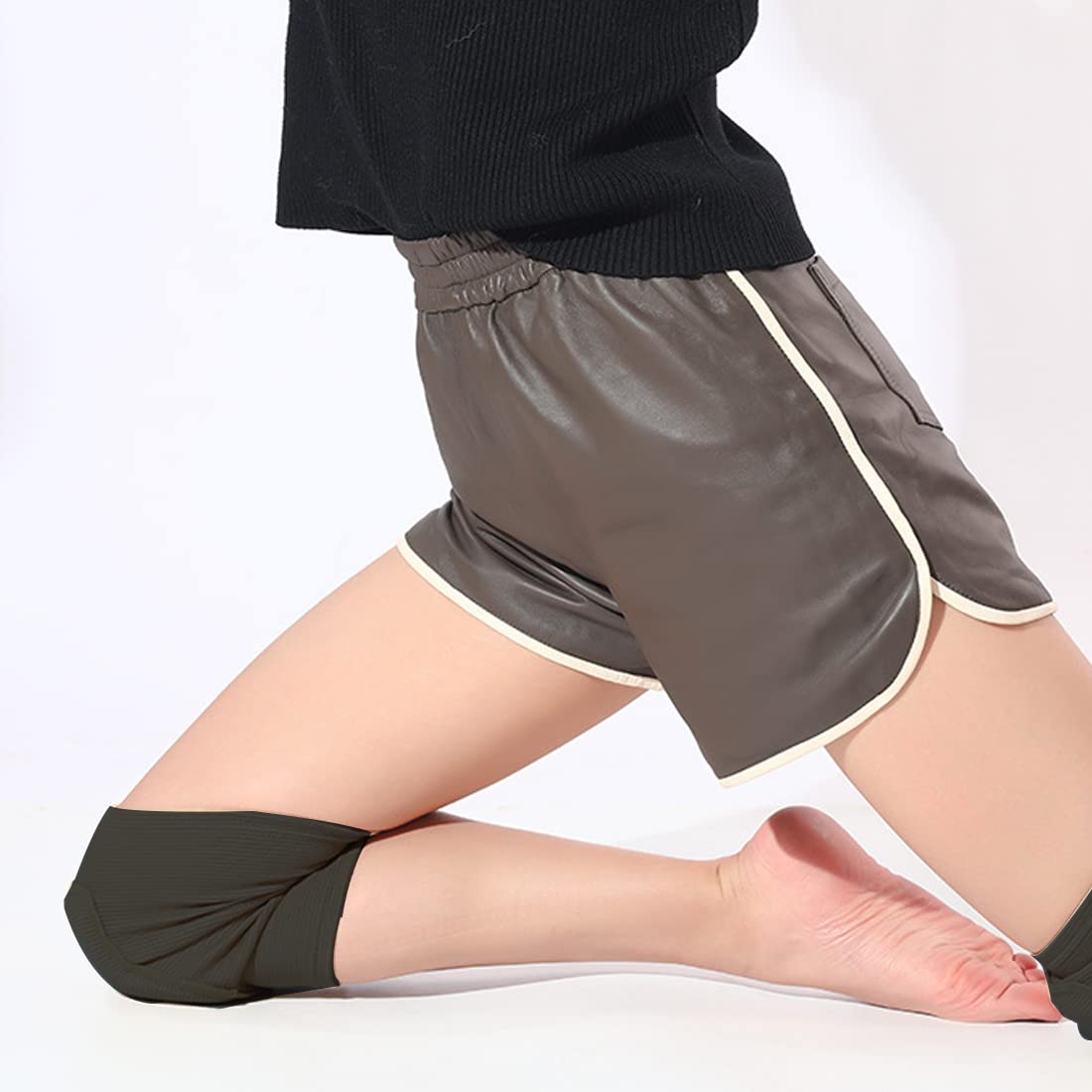 Lot de 2 genouillères de danse, ensemble de genouillères de sport, genouillères élastiques unisexes, genouillères de danse pour enfants et adultes pou - 4
