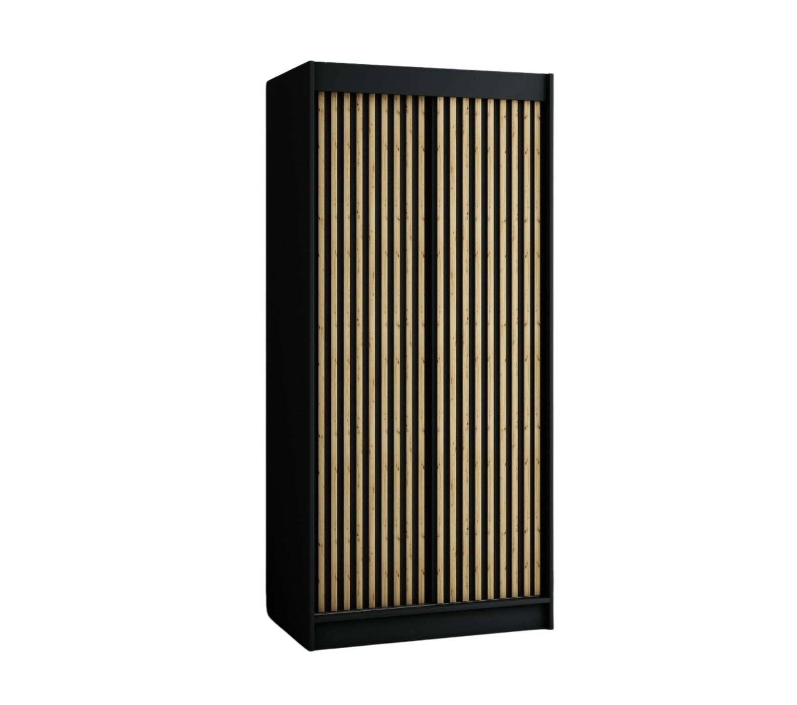 Szafa przesuwna garderoba LAMELO 1 100 x 62 x 200 cm Czarny - Abiks Meble