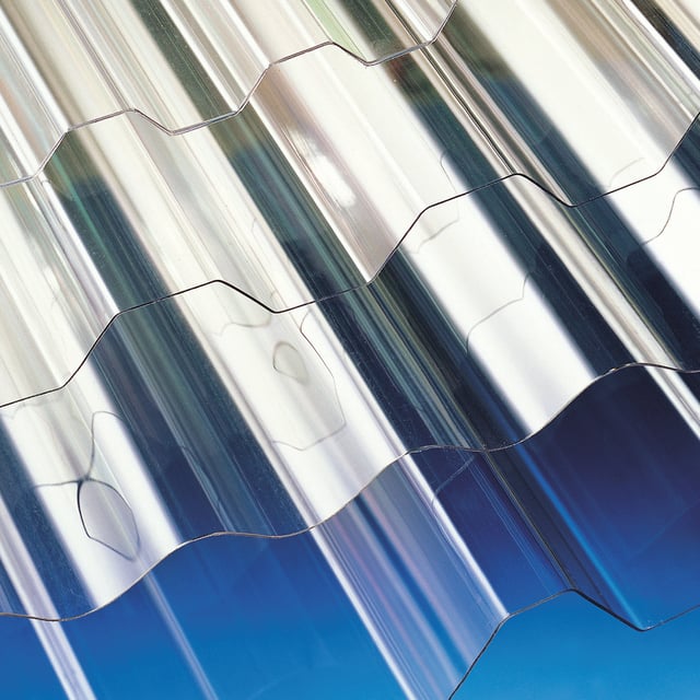 5 PLAQUES POLYCABONATE PROFIL NERVESCO - EP.0,63MM TRANSPARENT 3,00M X 1,05M