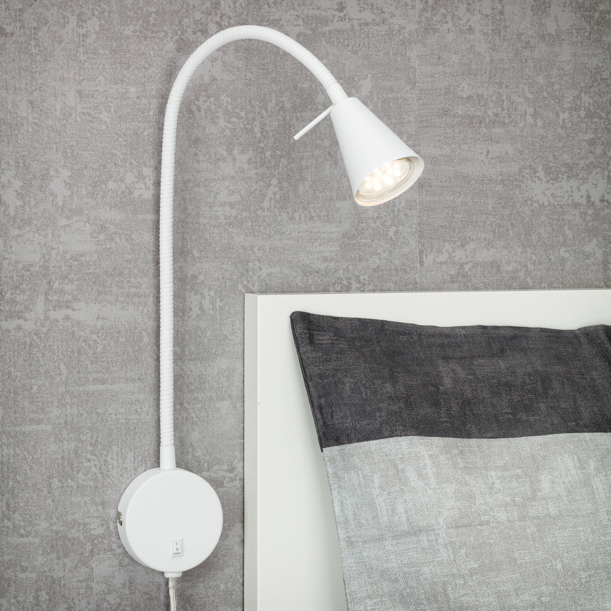 Lampe De Chevet Briloner Flexible E14 25W Noir-or Métal - Interrupteur Flexible - Neuf - Garantie 3 Ans