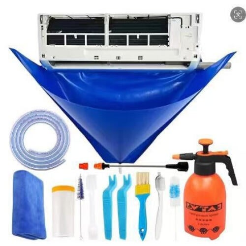 Kit de mini sac de nettoyage divisé avec pulvérisateur haute pression , kit de nettoyage pour climatiseur, kit de nettoyage