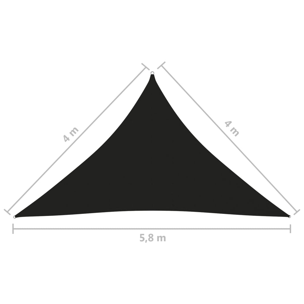 Vela parasole in tessuto triangolare tessuto Oxford 4 x 4 x 5,8 m nero 02_0009880 - 6
