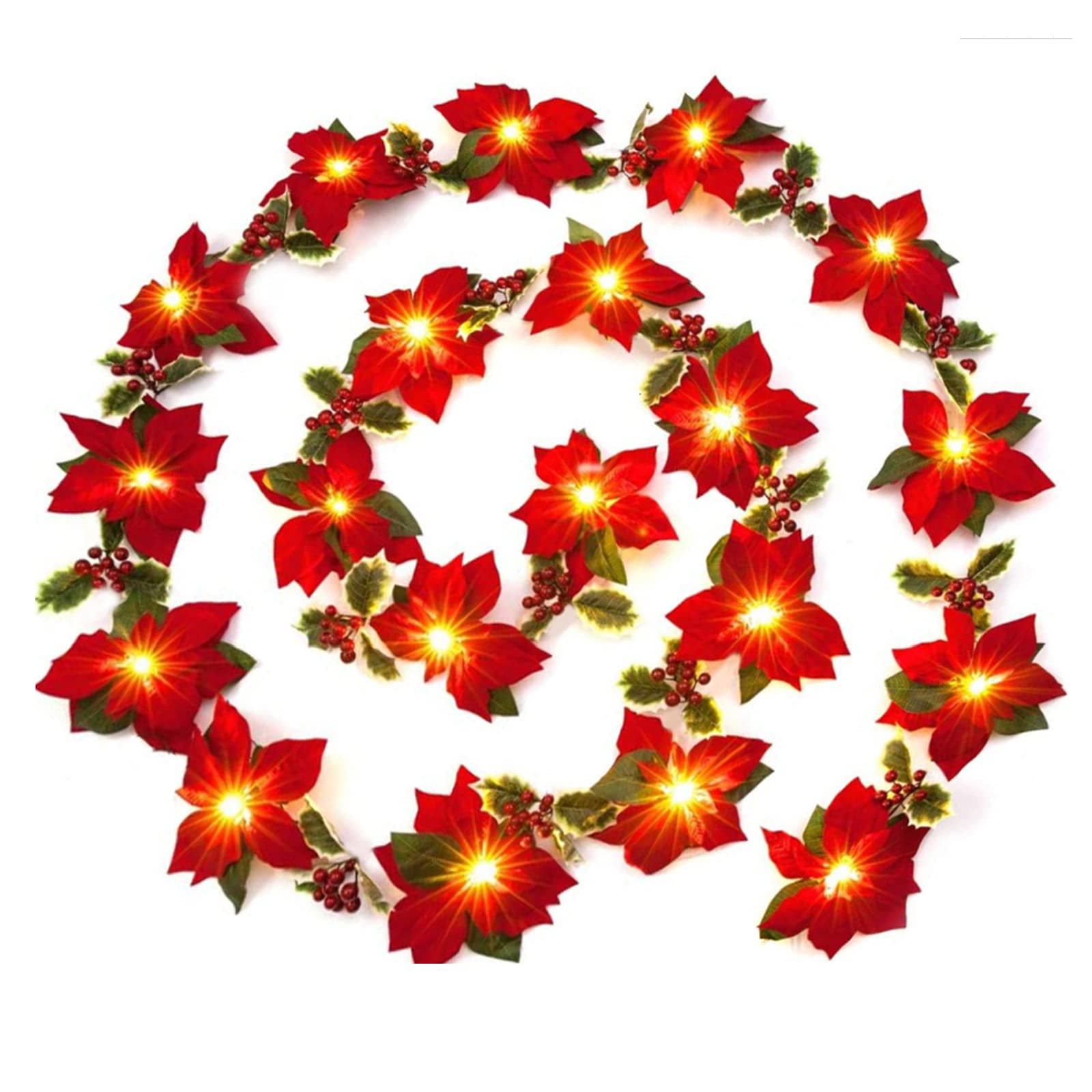 Guirlande Fleurs Artificielles Party Joy 9 Pieds - Feuilles D'Érable Automne Pour Décoration
