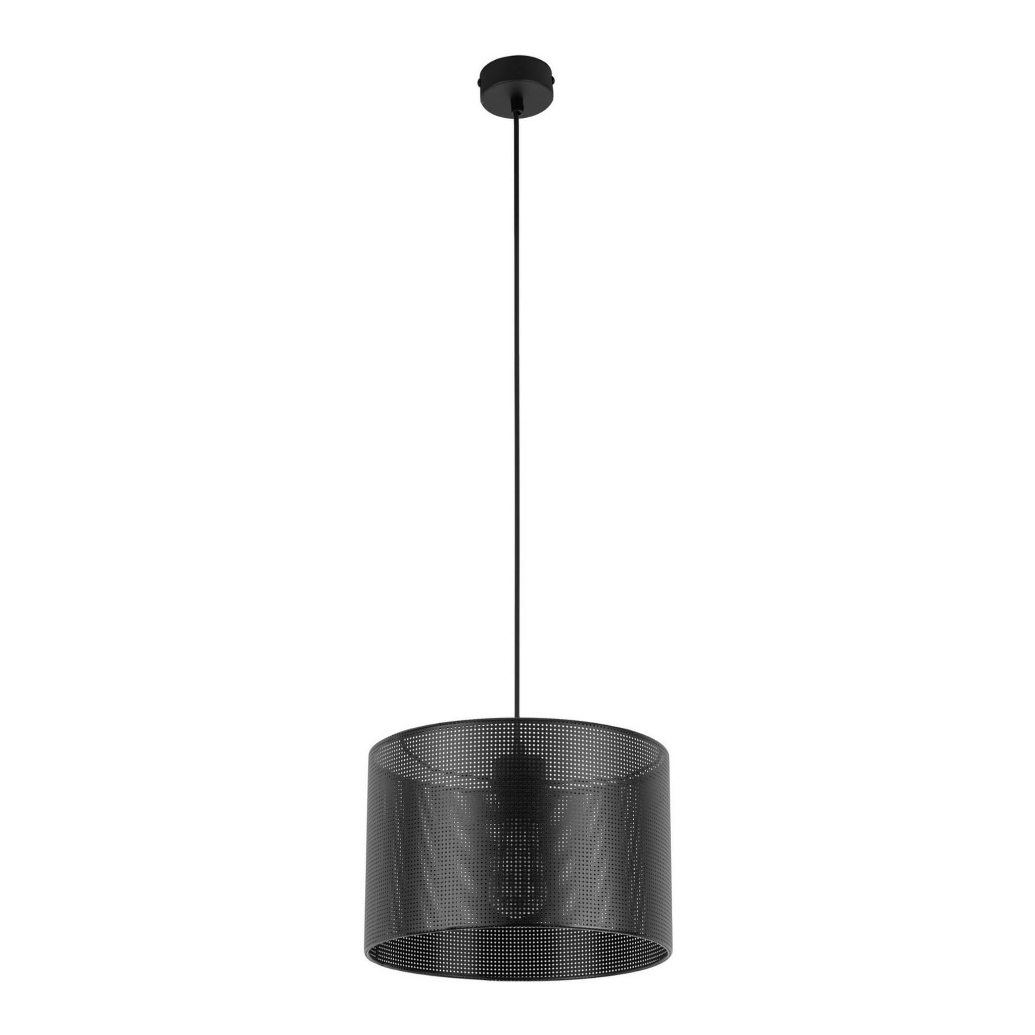 Lampa sufitowa wisząca Moreno czarna 1xE27x15W wym: 160 x 30 x 30 cm tkanina TK Lighting