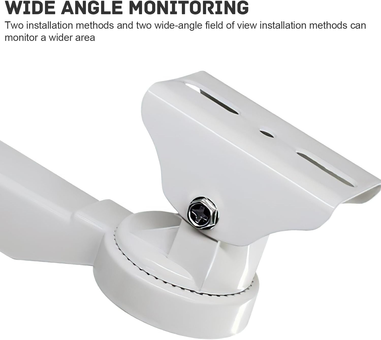 Support d'angle polyvalent pour caméra extérieure, fixation sur poteau + 2 colliers de 30 cm + plaque adaptateur - 7