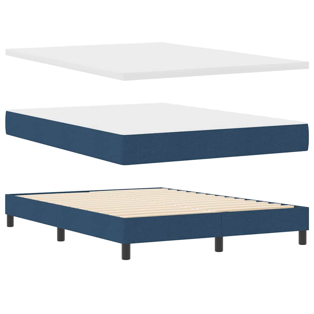 Cadre de lit avec matelas avec matelas Bleu 160 x 200 cm tissu - 6