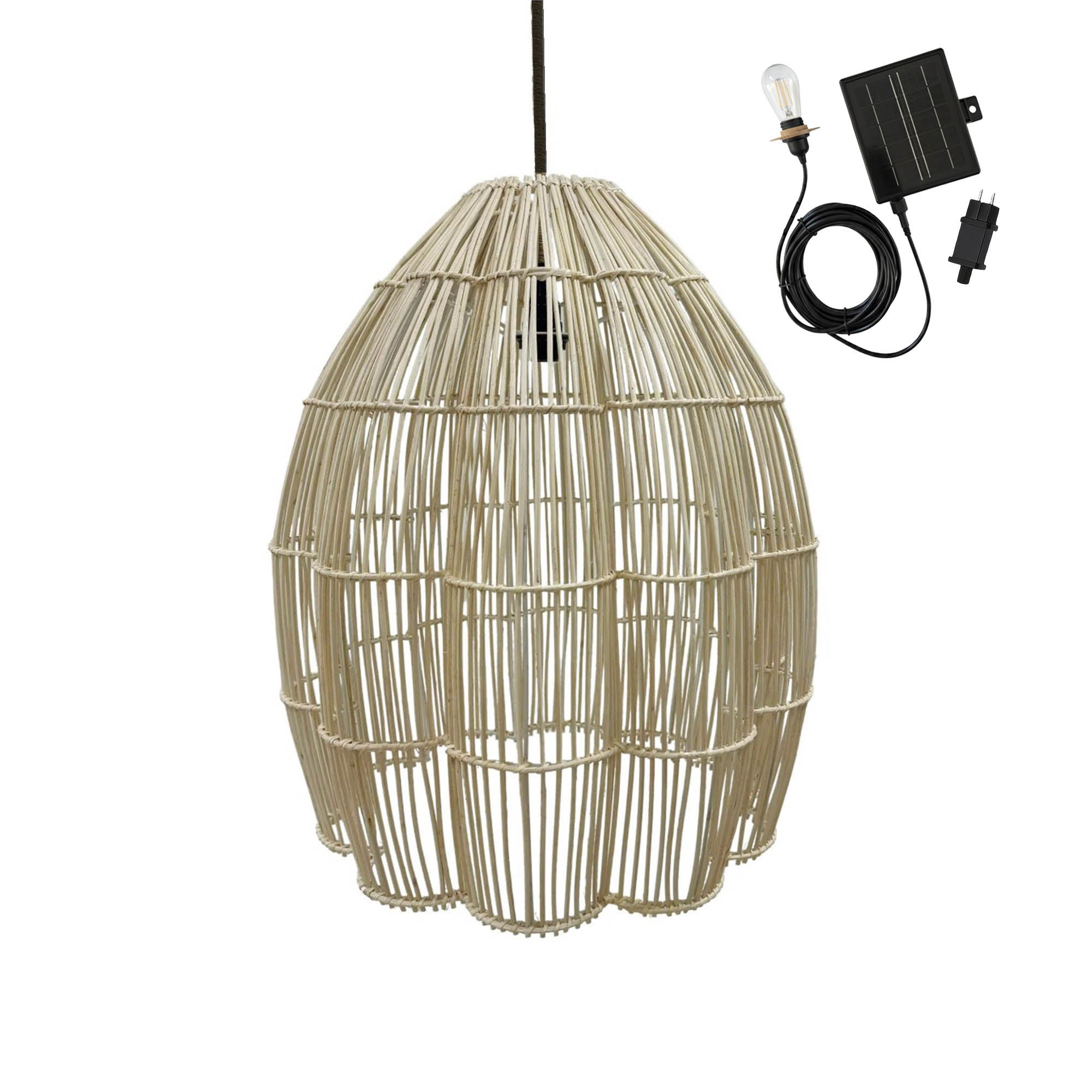 Lampa wisząca solarna AVILA, średnica 50 cm, długość 5 m