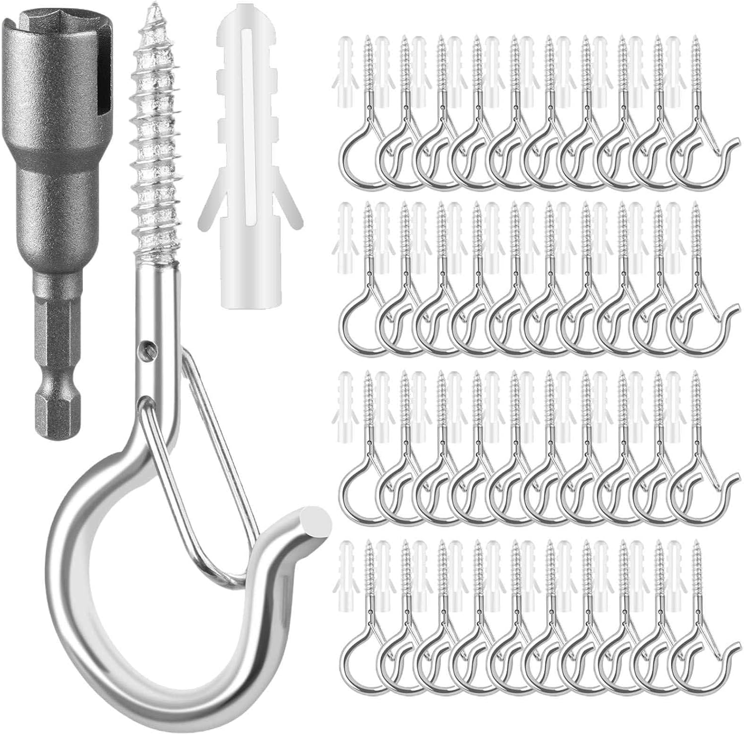 JEUX DE CROCHETS ?? anneaux fendus argent pivotants terminal attache