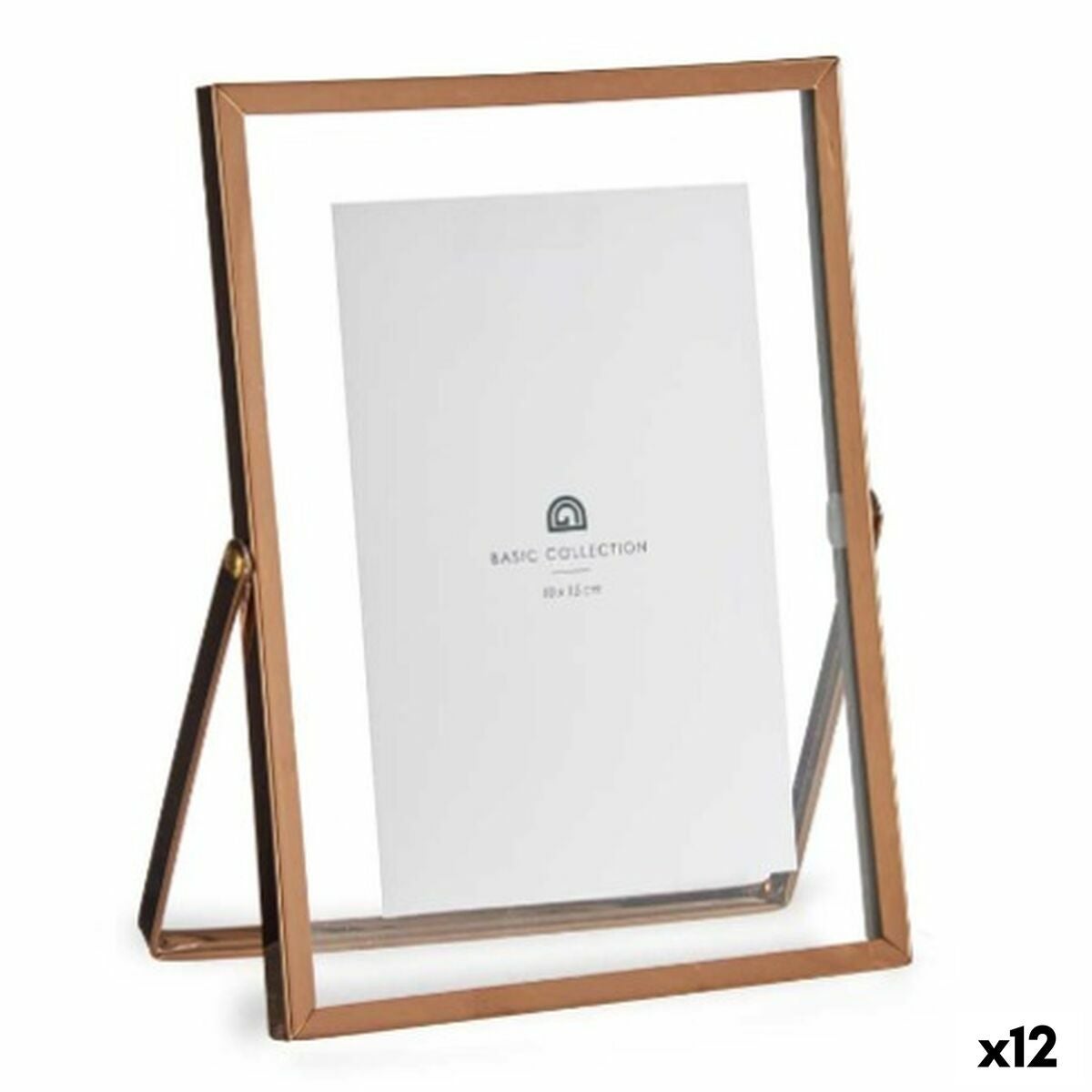 Cadre photo Cuivre Métal verre Plastique 15,5 x 1 x 20,7 cm (12 Unités ...