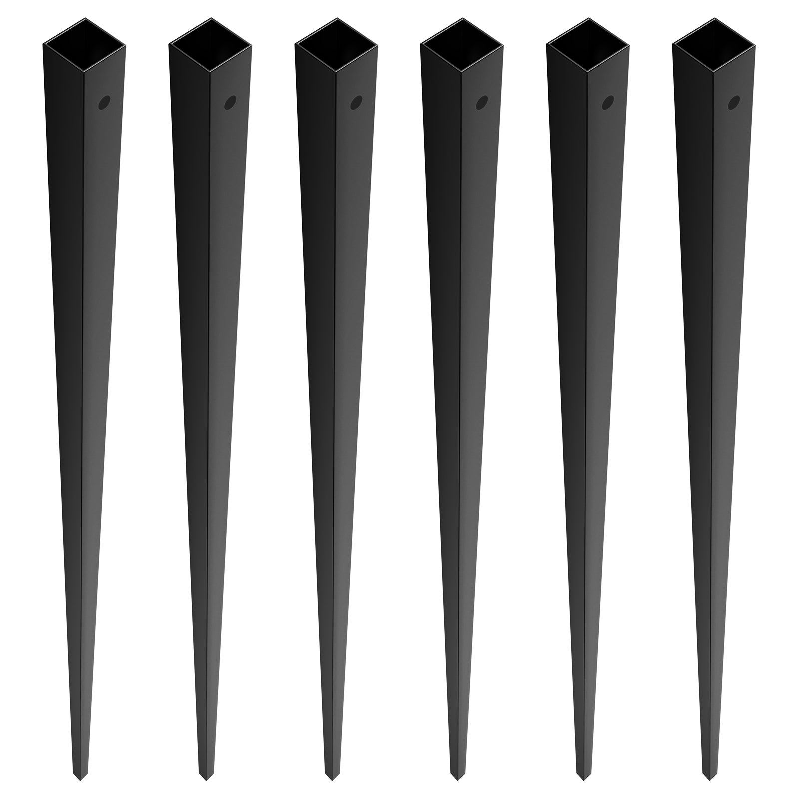 Balustres en métal,VEVOR 1118x13mm,tiges rampe carrées alliage d'aluminium,11balustres pont vis,balustrade droite creuse classique,revêtement - 9