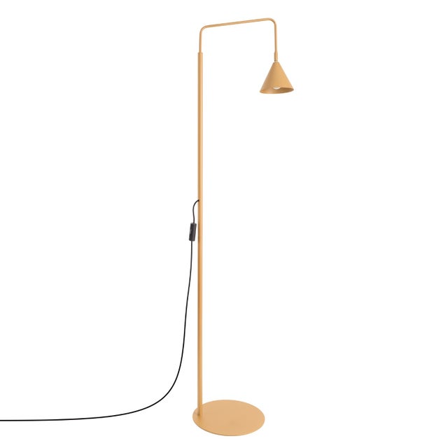 Lampa podłogowa NOX złota, nowoczesna - 30x30x165cm Sollux
