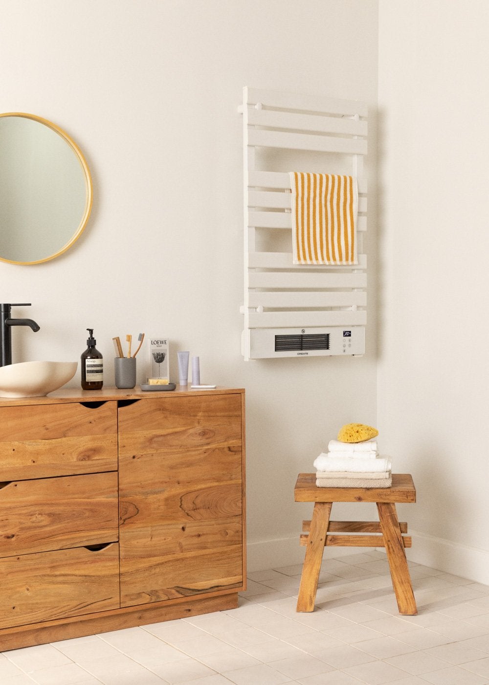 Scaldasalviette Elettrico CREATE Con WiFi - Nero, 1000W, Controllo App, Tecnologia PTC Per Bagno - Foto 8