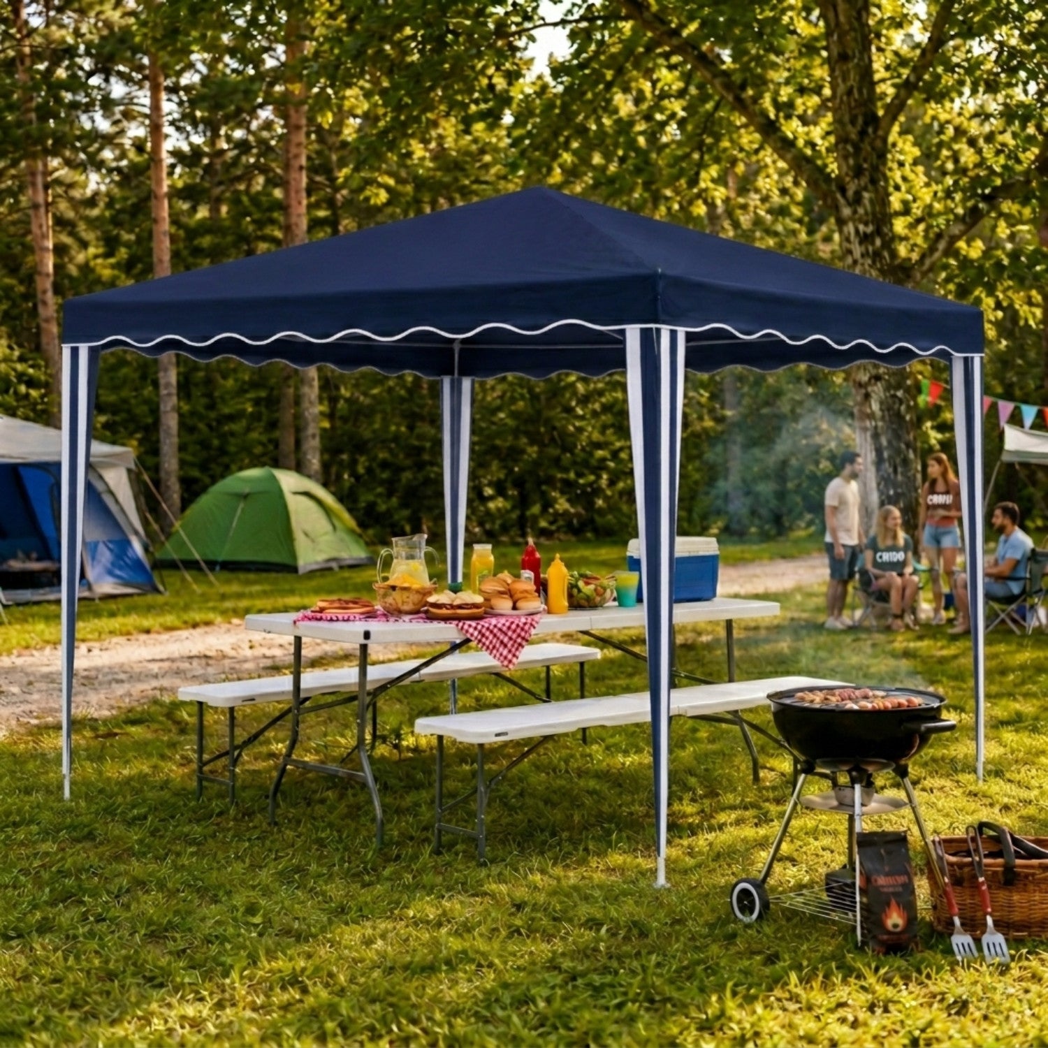 Carpa Desmontable para Jardín con Estructura de Acero 300x300x300cm 7house - 6
