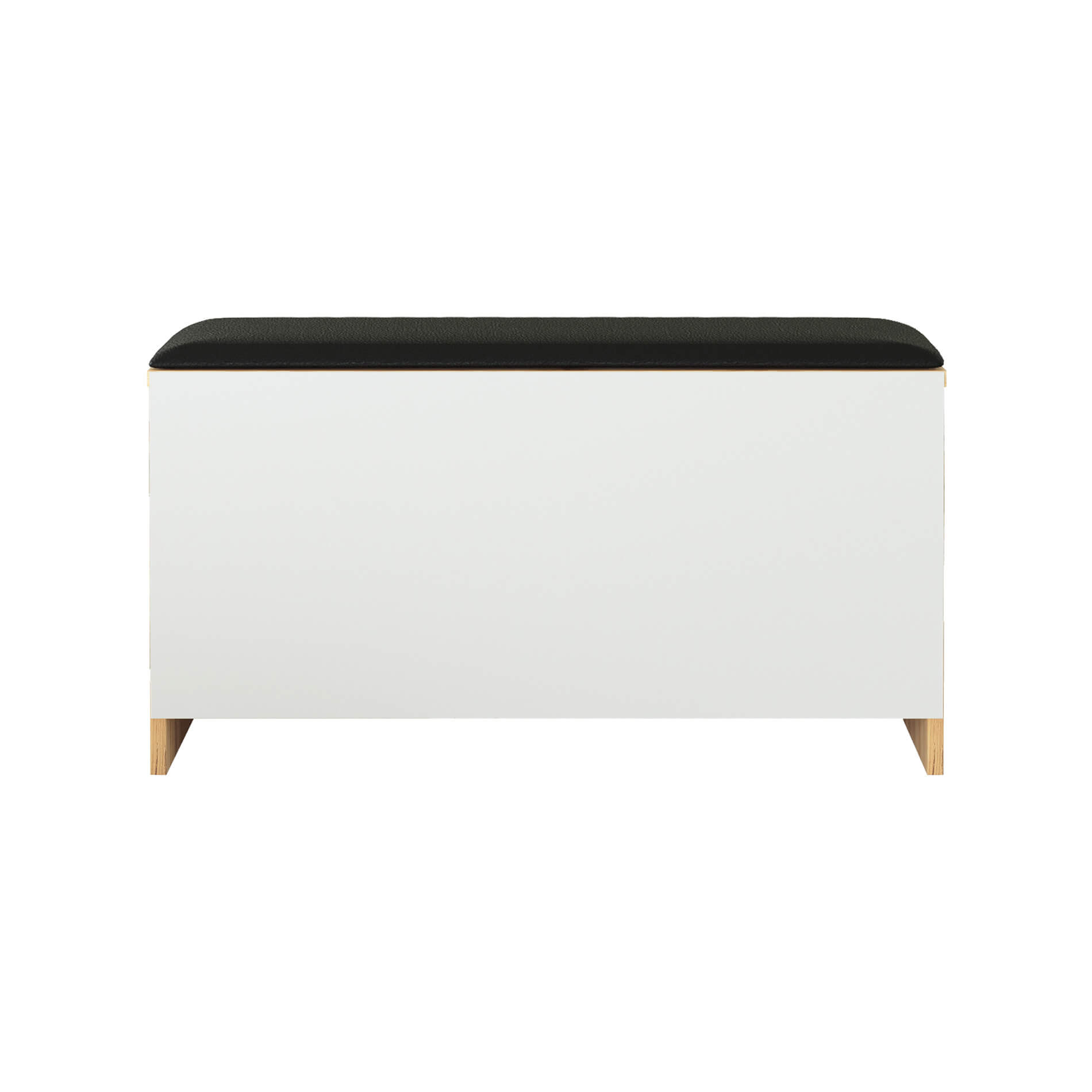Banc à chaussures Rebecca Mobili Salasal 46x89,5x35,5 Panneau de particules Simili-cuir Chêne clair Gris Foncé Moderne - 6