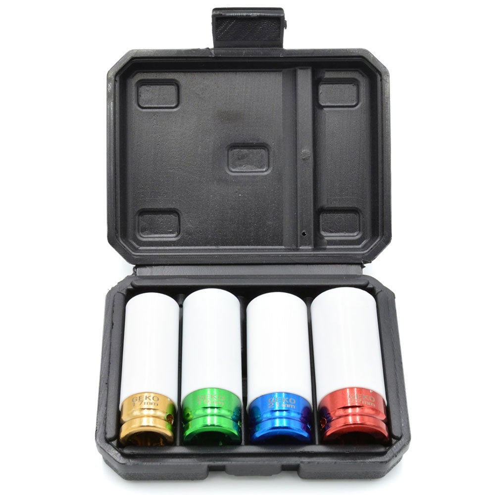 Set 4 tubulare cu protectie pentru jante aliaj 1/2 17-22mm 4buc