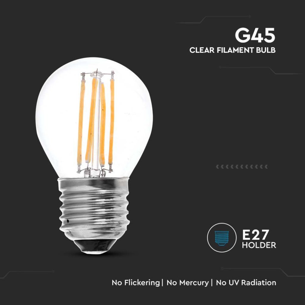 Ampoule LED E27 4W G45 Filament 6500K - 4