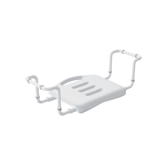 Grand siège télescopique de baignoire inoxydable Blanc Spirella