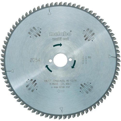 Brzeszczot piły tarczowej multi cut professional HW/CT 254x30x2,4/1,8 D254xB2,4x30mm 80Z.