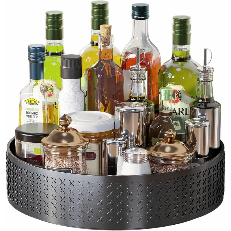Obrotowy stojak na przyprawy, wielofunkcyjny organizer na przyprawy, obrotowa półka kuchenna, antypoślizgowa.