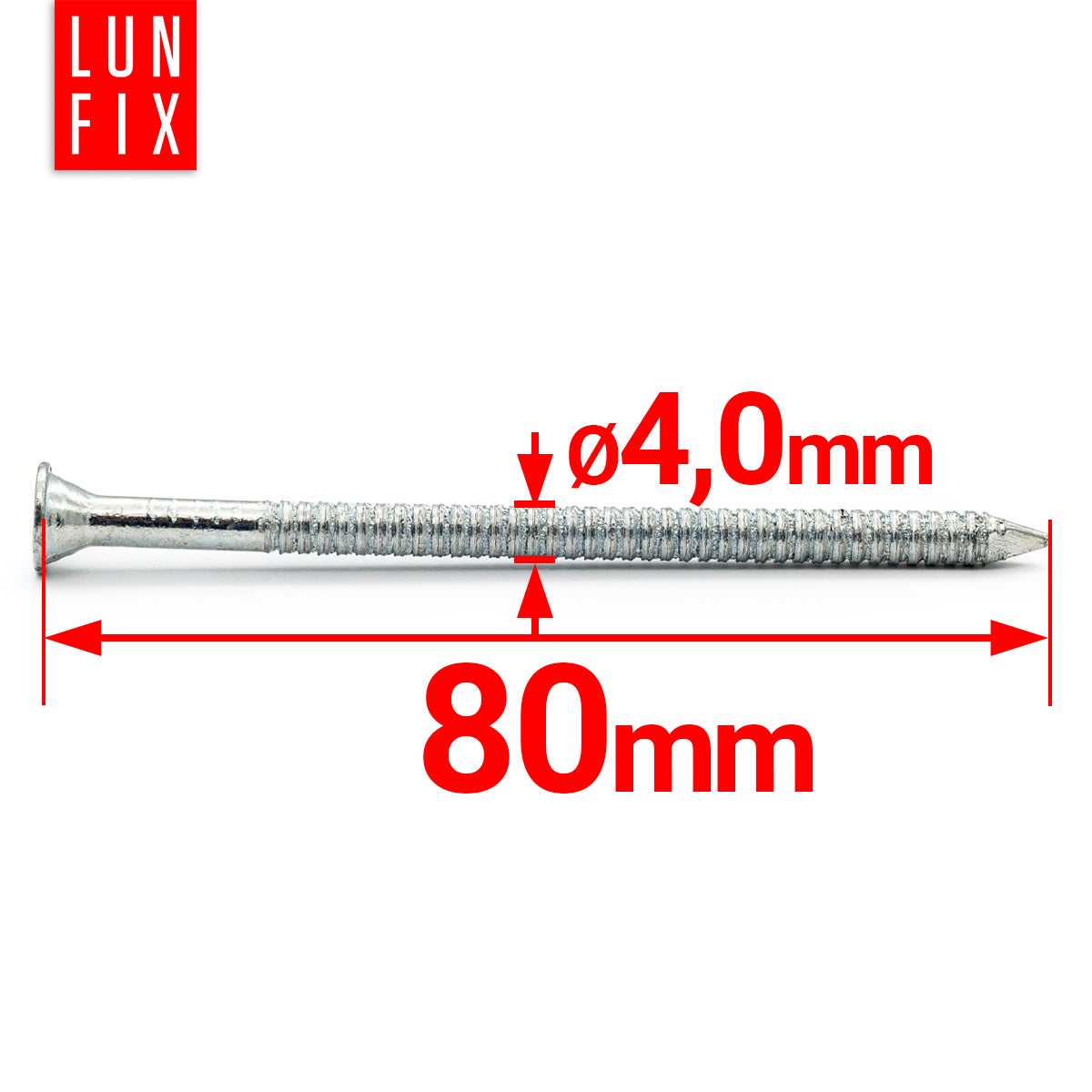 Gwoździe ciesielskie 4x80 mm anchor 0,5kg ok. 70szt. - 2
