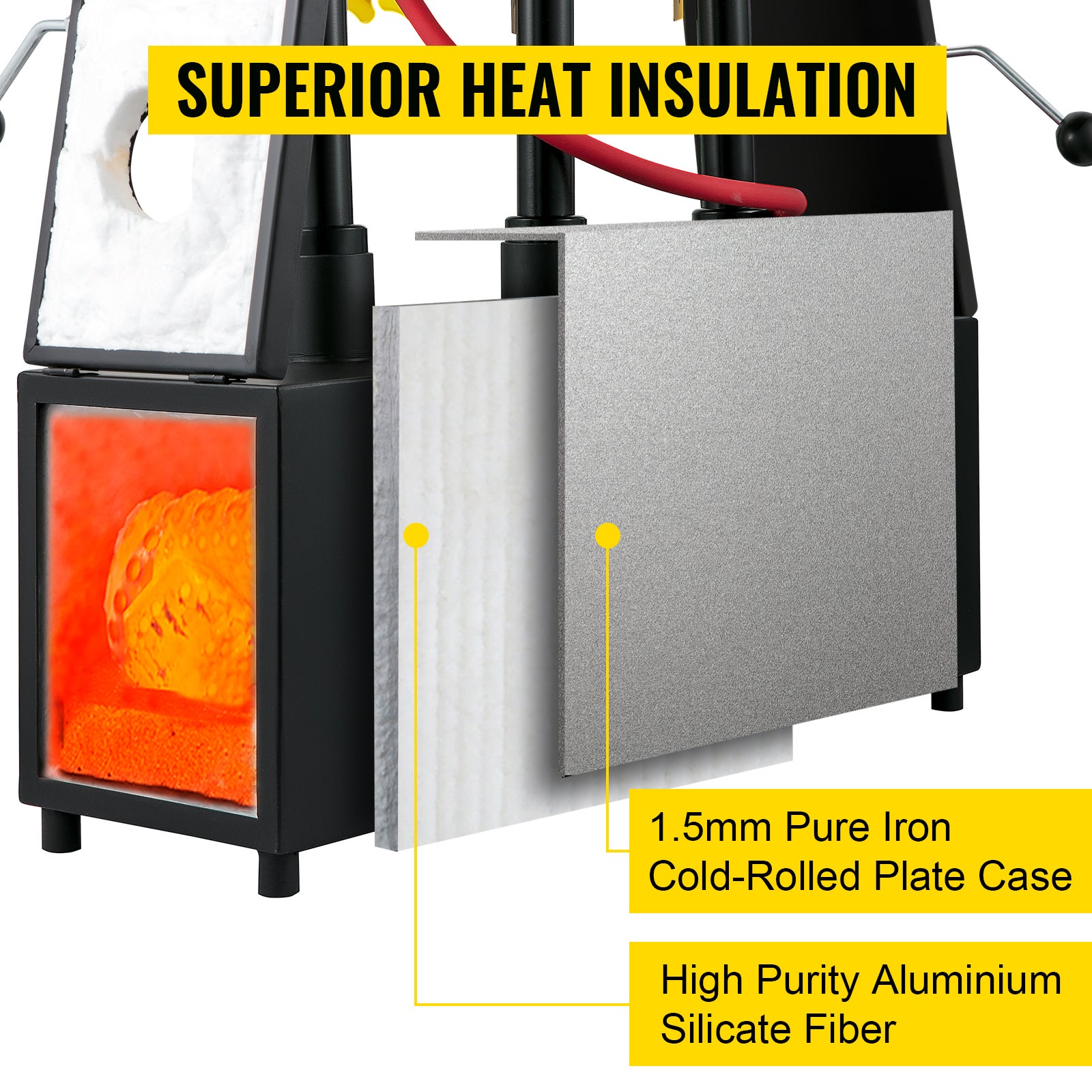 Four de forge à gaz propane,SucceBuy 3 brûleurs,fabrication d'outils en métal,forge portative,construction en acier,haute température - 5