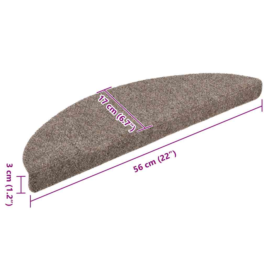 Tapis d'escalier auto-adhésifs 20 pcs beige 56x17x3 cm - 8