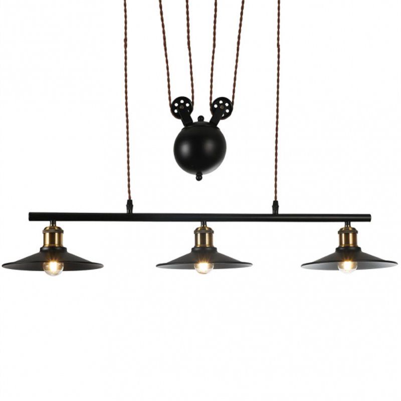 Lampe linéaire avec poulies modèle TRIGUERO avec 3 lumières FABRILAMP - 4