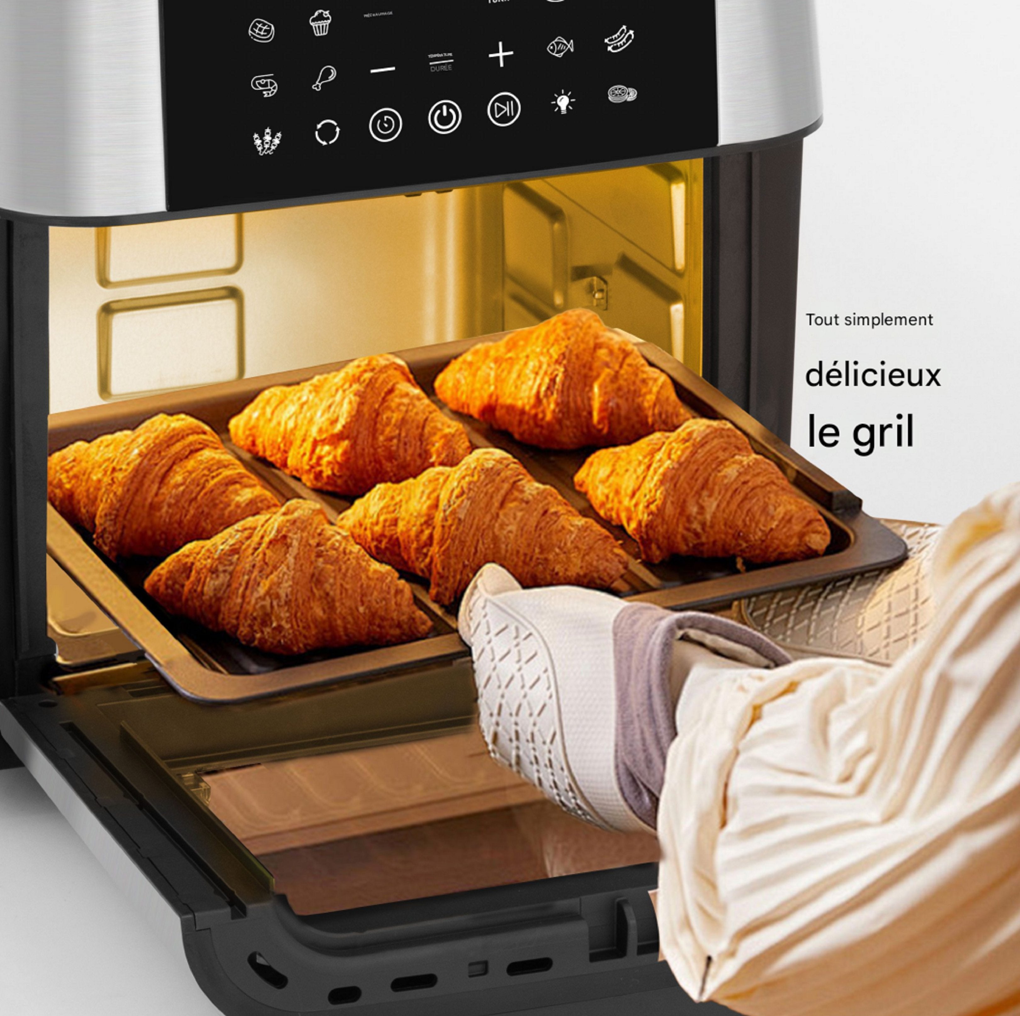 Friteuse à air chaud 12 L avec affichage LED, 80-200 °C, XXL - 5