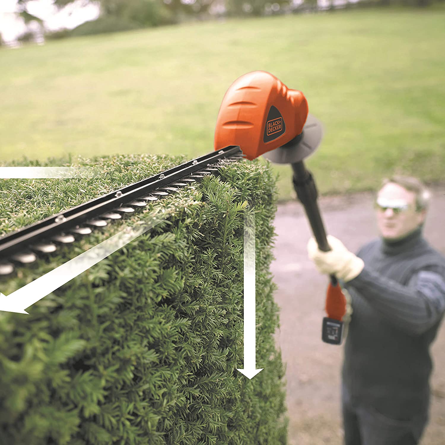 Taille-haie sans fil 18 V avec lame réglable de 43 cm – GTC 1843 L20 Compact – Black & Decker - 3