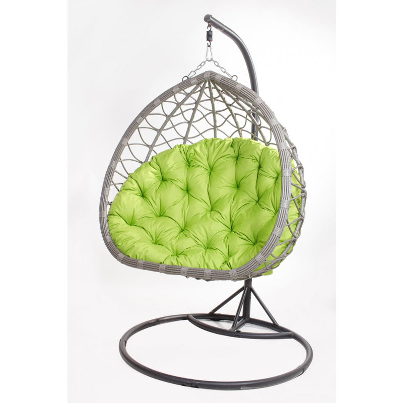 PODUSZKA OGRODOWA NA FOTEL WISZĄCY KOKON 110x100 CM LIMONKA PODUCHA NA HUŚTAWKĘ PODUSZKA NA BOCIANIE GNIAZDO PODUSZKA NA KRZESŁO DWUSTRONNA