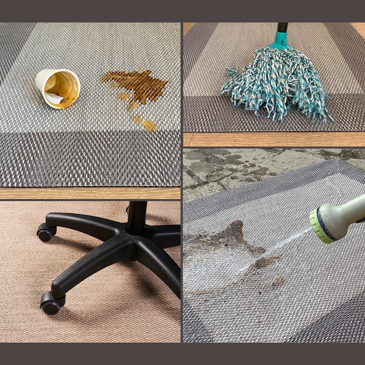 Tapete de vinil Premium de Alta Gama, Tapete de quarto Lavável antiderrapante e resistente Deblon Bege 120x180 cm - 4