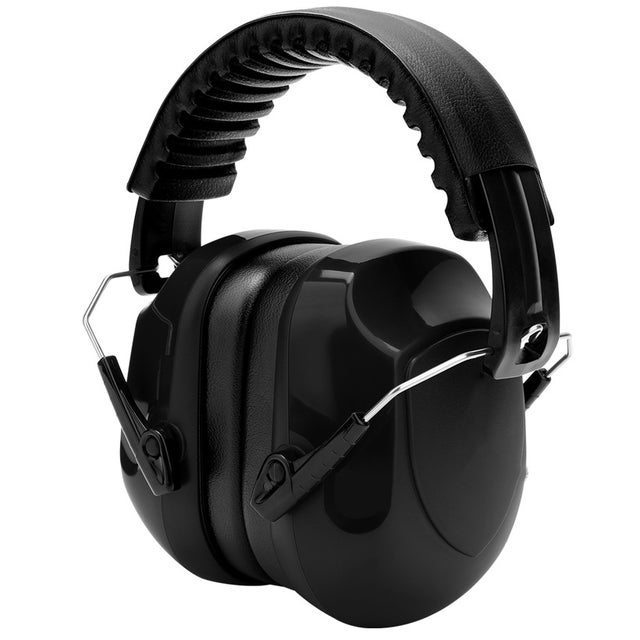 Casque antibruit pliable, recommandé pour une utilisation dans des environnements bruyants de 94 à 105 décibels, noir, 1 pièce.