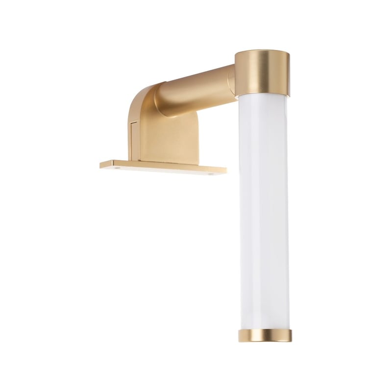 Kinkiet nad lustro APA LED 4W Neutralna biel 340lm złoty wym: 15x5,1x11,7 cm IP44 Milagro