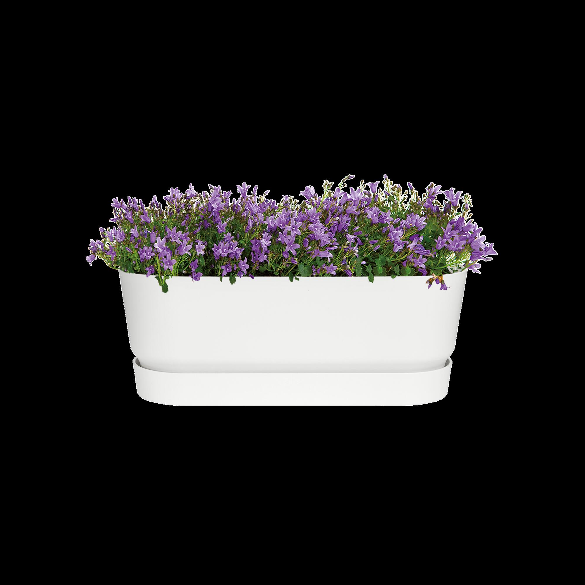 Donica samozlewająca z polipropylenu Greenville biała 48.96x19.823x18 cm - 3