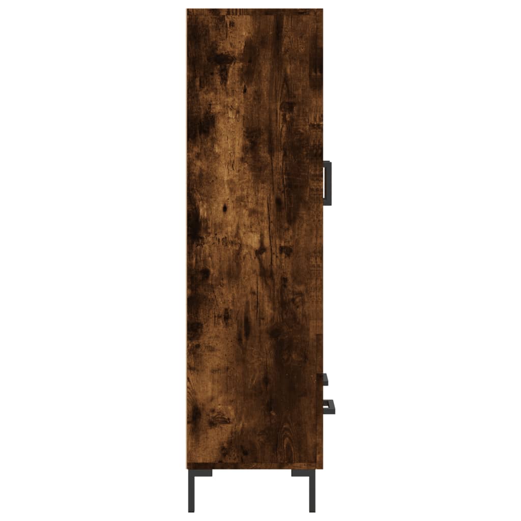 Credenza alta in rovere affumicato 69,5x31x115 cm in multistrato - 7