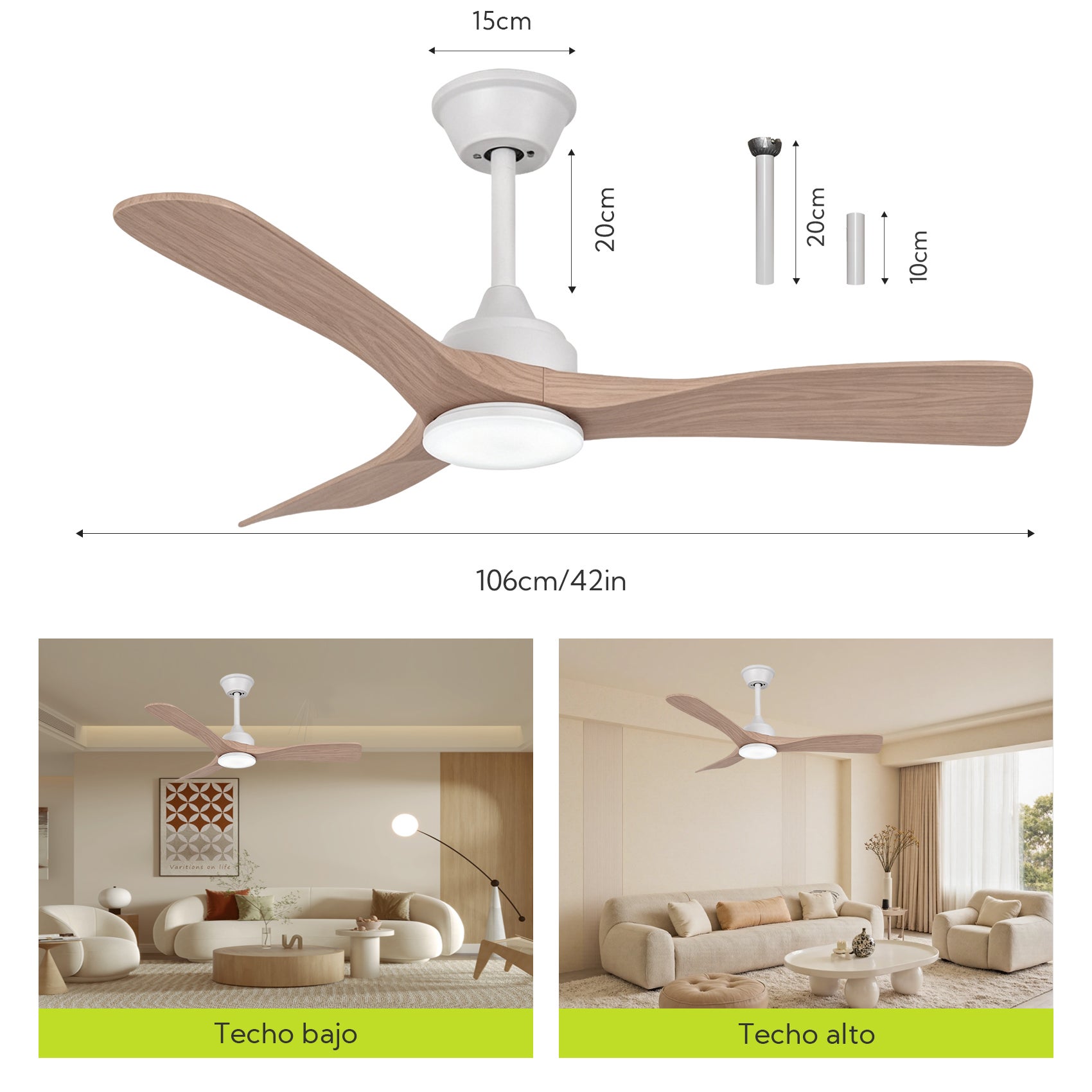 Ventilateur Plafond LED 42