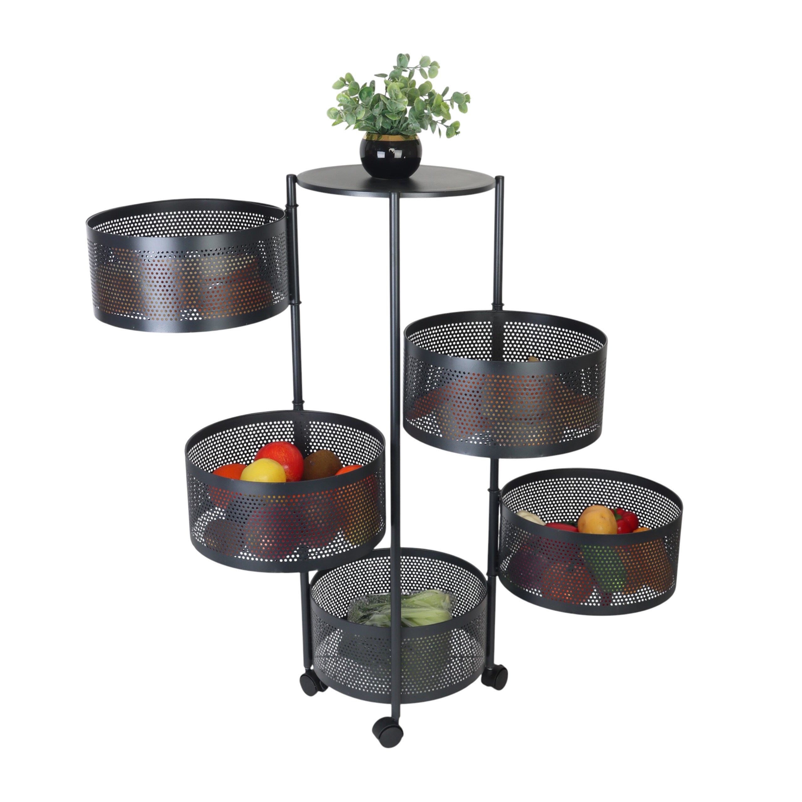 Chariot De Cuisine 4 Roulettes 30 Kg Chariot D'appoint îlot De