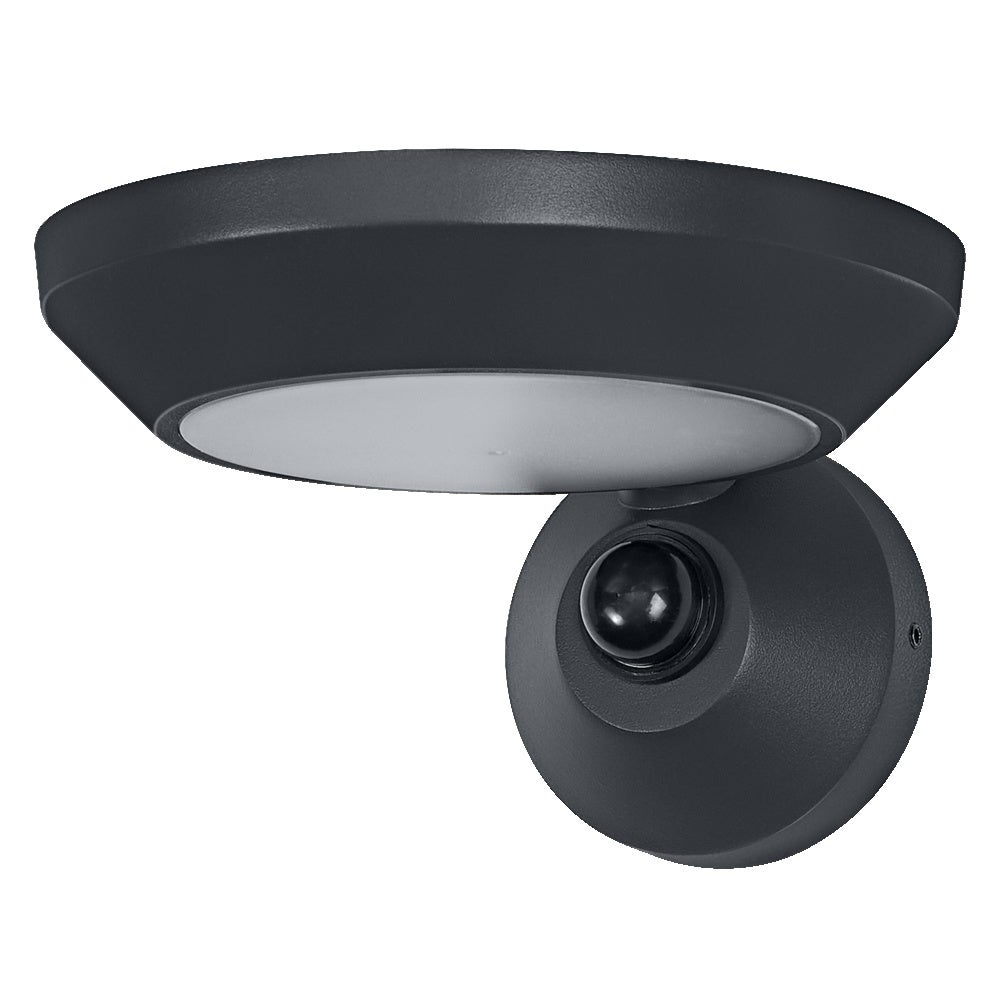 Kinkiet Ogrodowy Osram Lampa Elewacyjna Zewnętrzna LED z Czujnikiem Ruchu i Zmierzchu 12.5W 930lm 3000K Ciepła biel Szary IP65 1 szt.