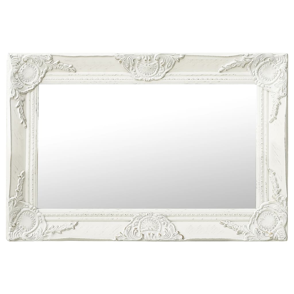 Vidaxl Espejo De Pared Estilo Barroco 60X40 Cm Blanco , Leroy Merlin