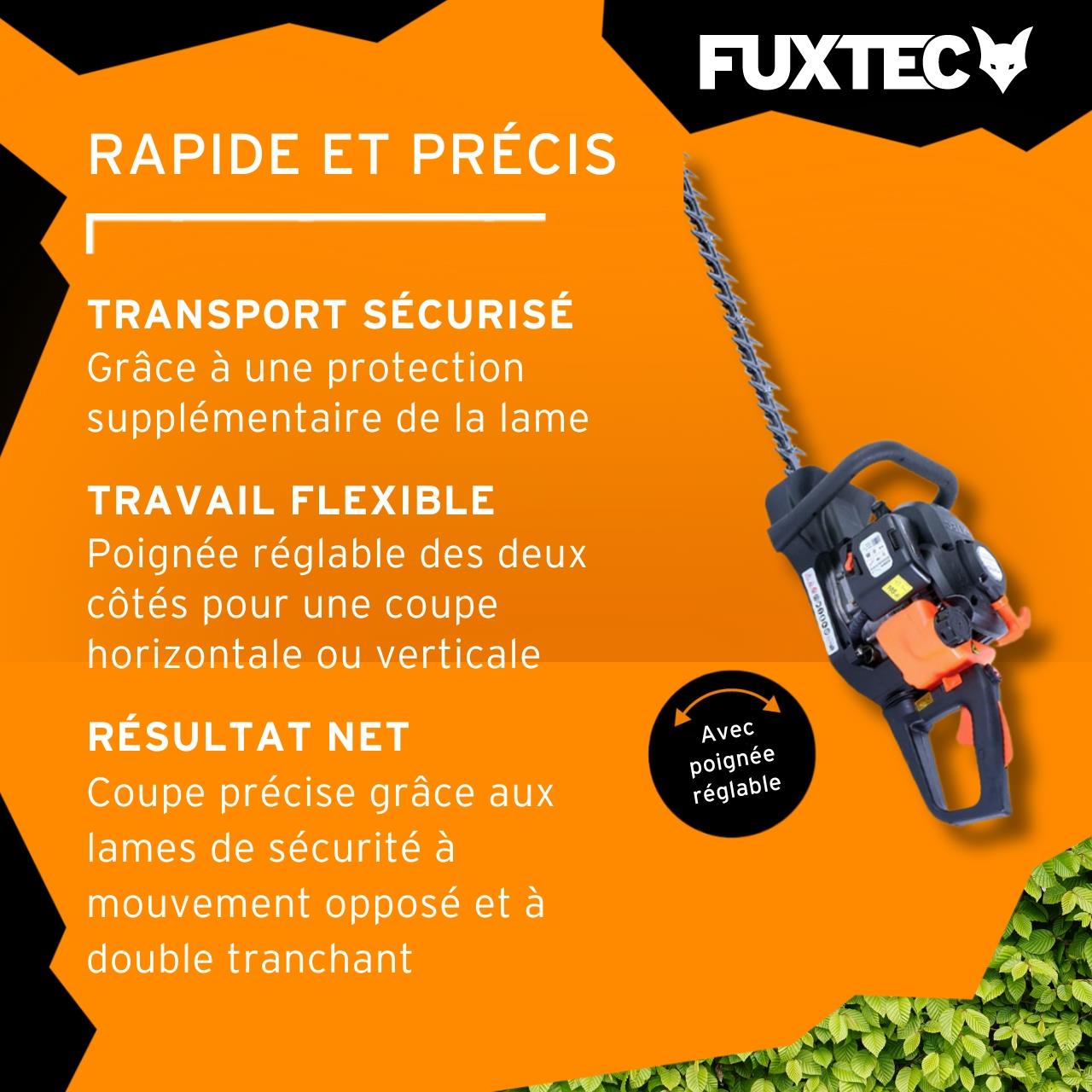 Taille-haies thermique - FUXTEC FX-MH126 - 25,5cm3 lame 55cm - 5