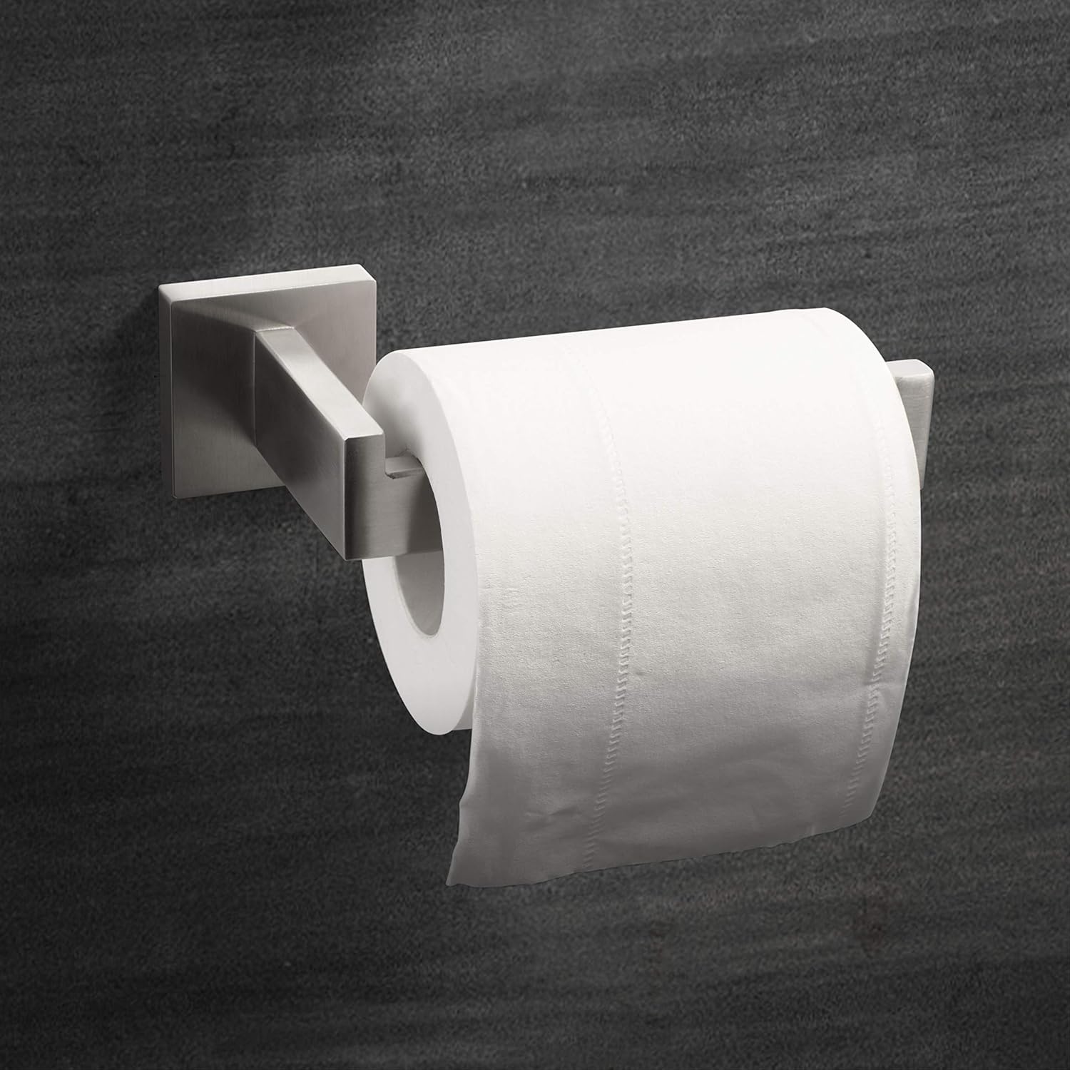 Portarotolo Carta Igienica Da Parete In Acciaio Inox Con Mensola In Marmo, Bianco, Accessorio Bagno Elegante E Salvaspazio