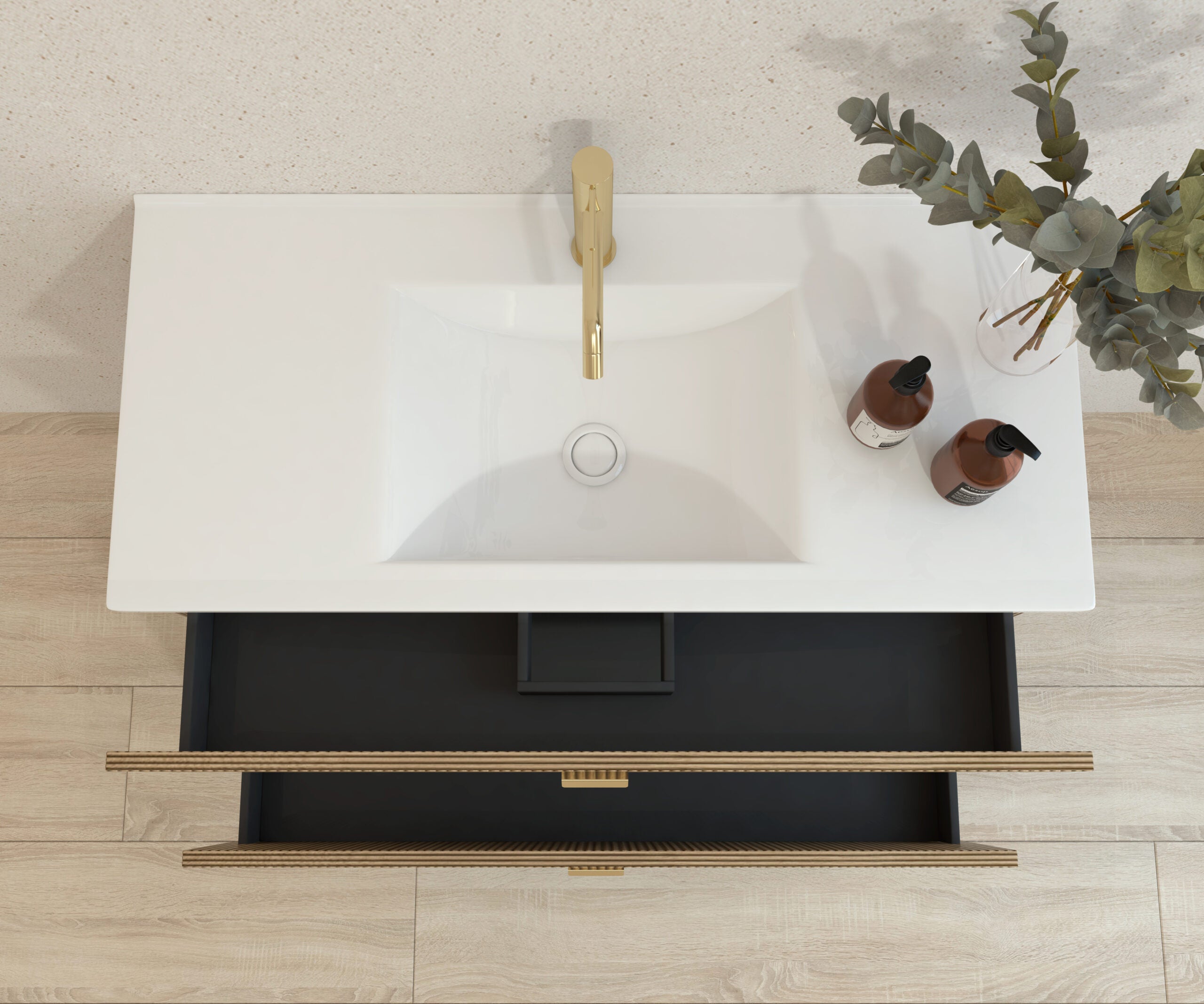 Ensemble de meubles de salle de bain Avantarea GARONNE Alcatraz 120 cm + lavabo - 3